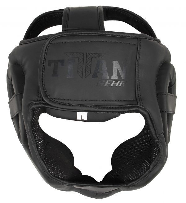 TITAN T4 MATTE BLACK HEADGEAR WITH CHIN PROTECTION - Image 4
