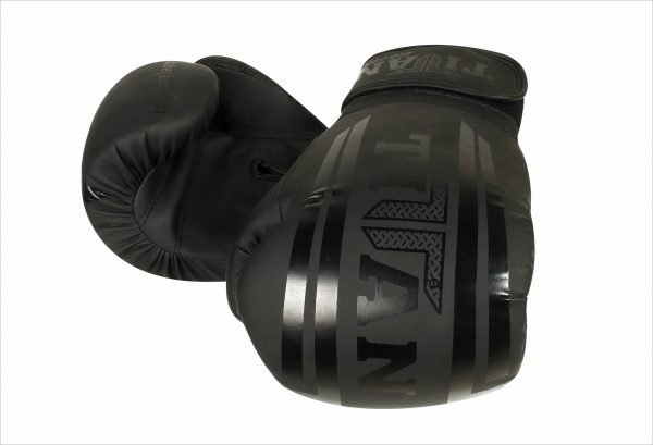 TITAN T4 KIDS MATTE BLACK BOXING TRAINING GLOVES